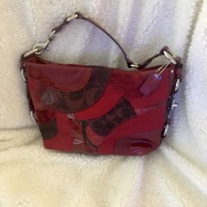 ♦️SOLD♦️Coach Red Patchwork Purse